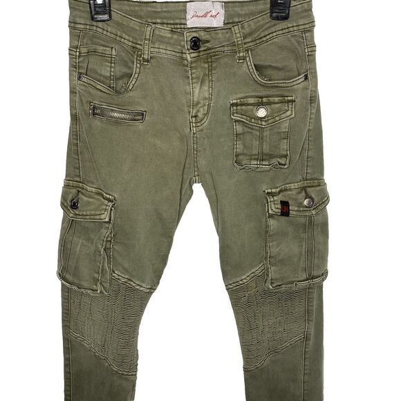 DOUBLE RED Cargo Pants Stretch Performance Tactical Streetwear Womens 4 Green - Picture 1 of 11